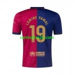 Camisolas de futebol FC Barcelona Lamine Yamal 19 Equipamento Principal 2024/25 Manga Curta